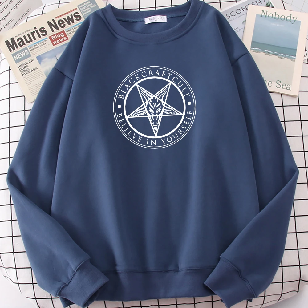 

Pentagram Gothic Occult Satan Printing Hoodies Man Autumn High Quality Hoodie Street Casual Hoody Loose Fleece Man Sportswear