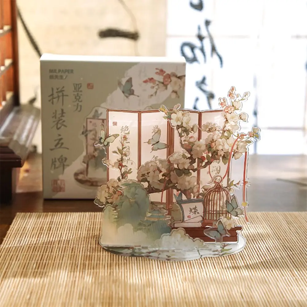 Kawaii древние 3D цветы орнамент мини изысканный рододендрон Simsii мини-экран свет