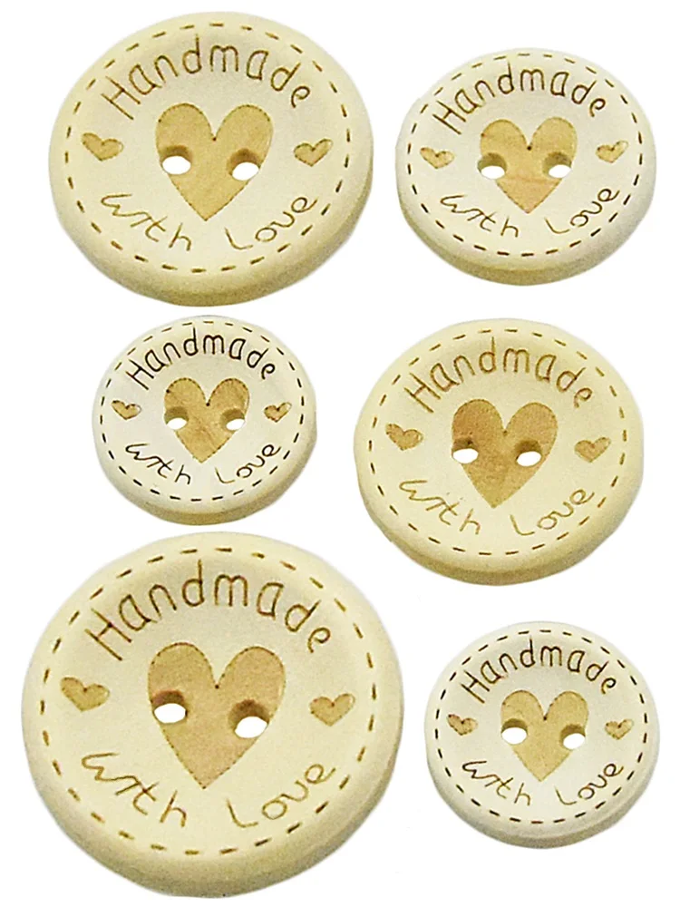 Круглая Лазерная деревянная пуговица ручной работы аксессуары для шитья