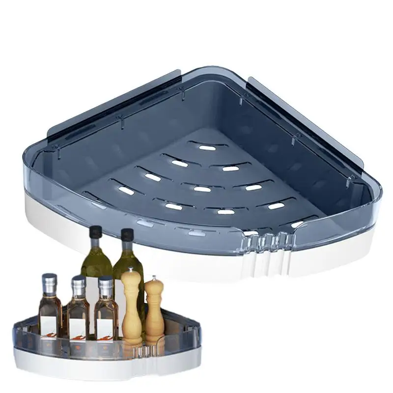 

Double Layer Wall Mounted Shower Shelves Bathroom Toilet Kitchen Soap Draining Holder Portable Shower Corner Shelf fro home