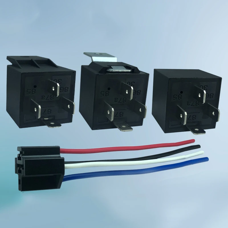 5 шт. автомобильное реле Dc 12 В 40 А Spst 4 контакта провода