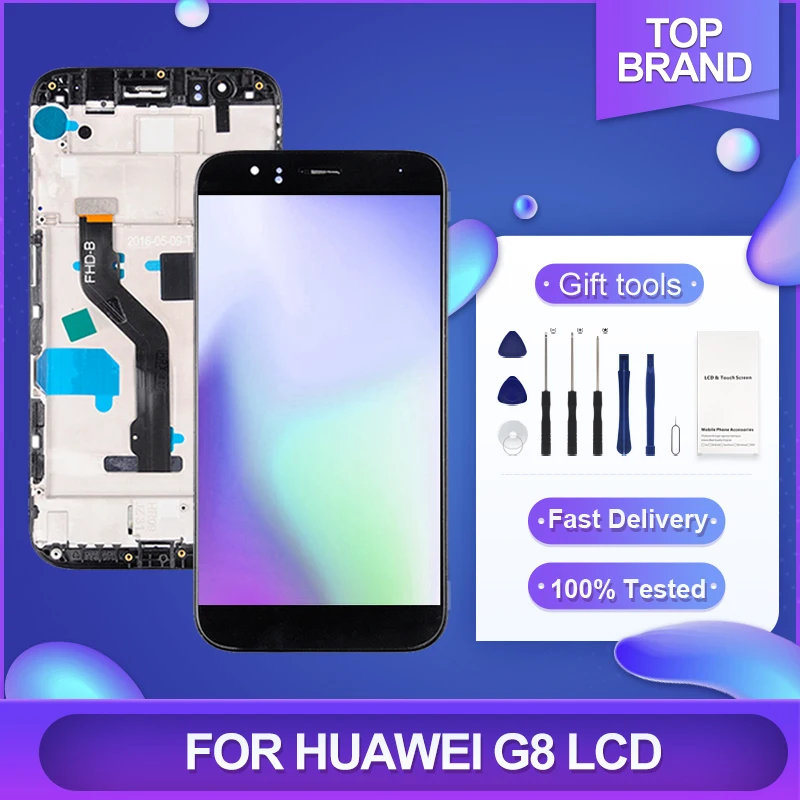 

1Pcs 5.5 Inch RIO L02 L01 Screen For Huawei G8 Lcd Touch Panel Digitizer Assembly GX8 Display With Tools Free Shipping