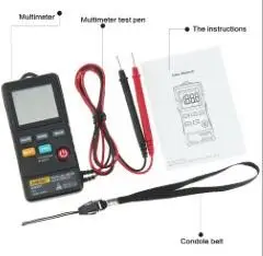 

AN301 1999 Counts Mini Digital Multimeter AC DC Voltmeter Ohm Voltage Frequency Meter with NCV LED Light Multimetre AN301 AN301
