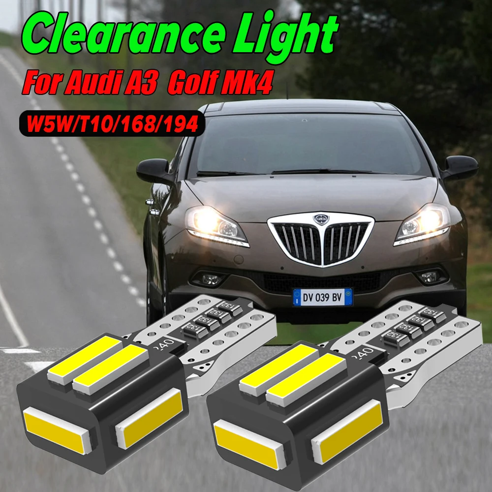 2 шт., автомобисветильник светодиодные лампы T10 194 168 W5W 5 Вт