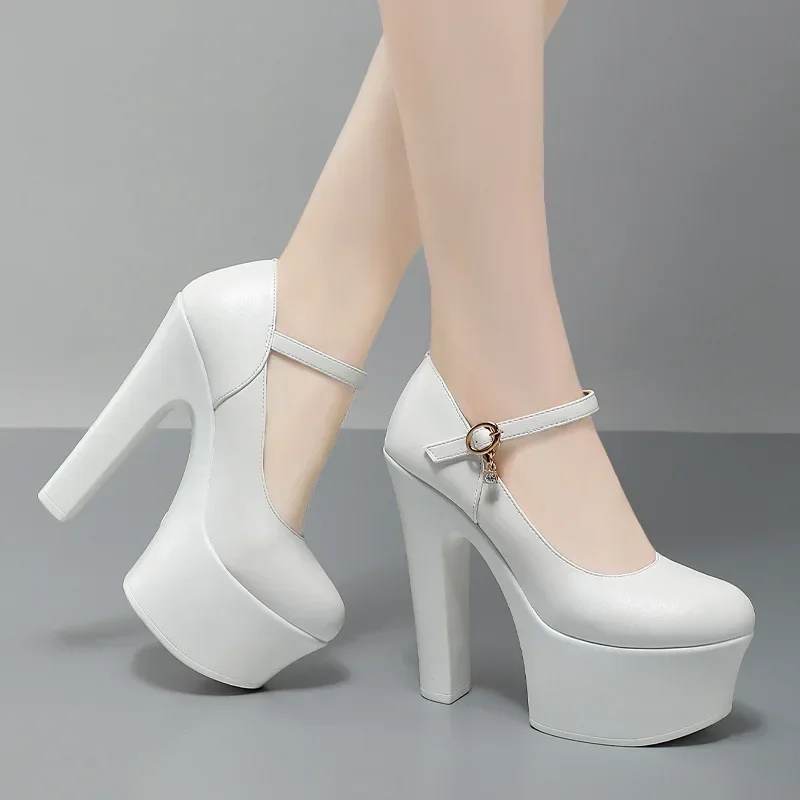 Женские туфли-лодочки на платформе с толстой подошвой 4 цвета