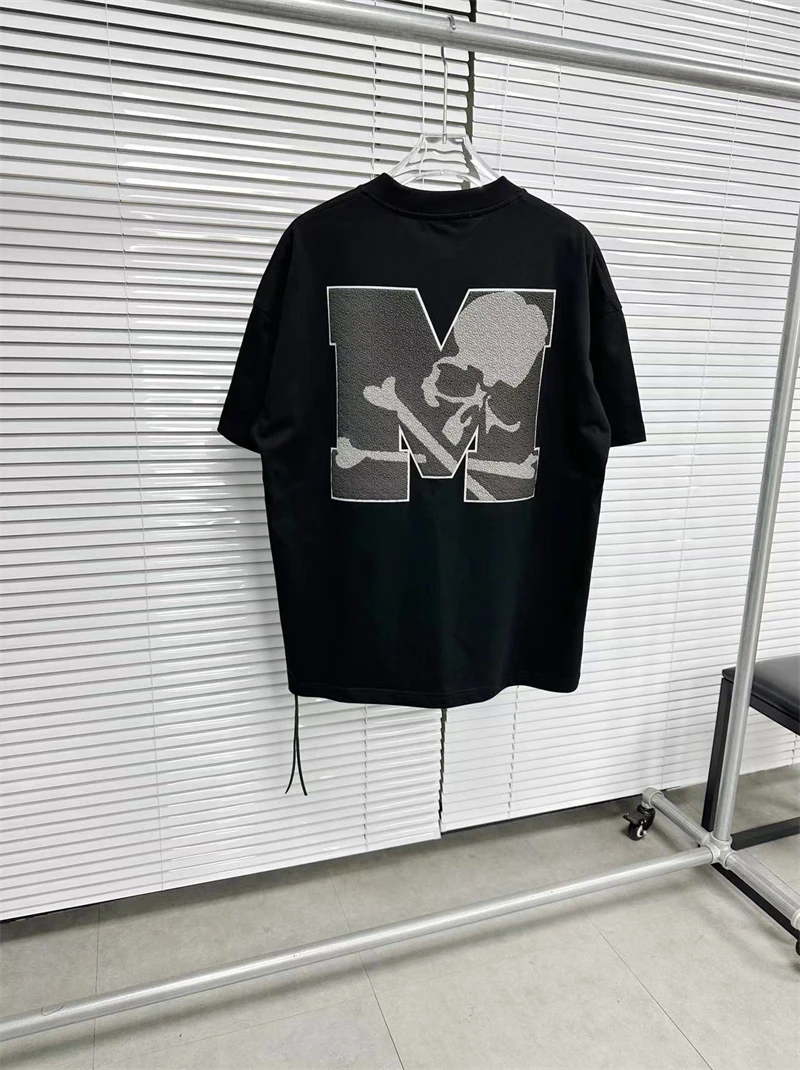 

New Vintage Mastermind World Puff Print T Shirt Loose Skull Print Short Sleeve Oversized T-shirts
