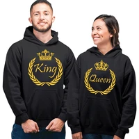 2022 king and queen set fashion couple sportwear printed hooded suits 2pcs set couples design streetwear hoodie and sweatpants