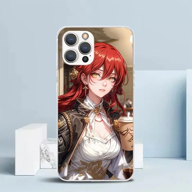 Фото Чехол для телефона Honkai Star Rail Himeko для iPhone 16, 17, 17E, 16E, 15, 14 Plus, 13 Mini, 12, 11 Pro Max, 7, 8 + SE 2020, мягкий чехол из ТПУ 16 №4