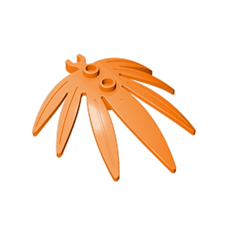 Gobricks GDS-1443 Plant Leaves 6 x 5 Swordleaf with Open O Clip Thick compatible lego 10884 pieces of children's toys - купить по