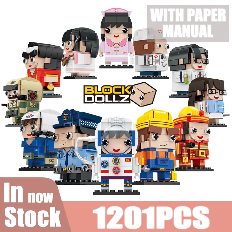 

City Occupation Character Police Doctor Engineer Commando Kawaii Figures Bricks Model Building Blocks Sets Toys for Kids Friends