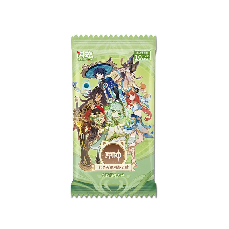 Фото Коллекционные карточные игры Shining Soul Genshin Impact Genius Invokation TCG Vol.4: Бустер-пак, изысканный подарок, оригинальная коробка №5