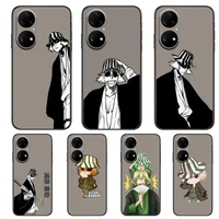 kisuke urahara bleach phone case for huawei p50 p40 p30 p20 10 9 8 lite e pro plus black etui coque painting hoesjes comic fas