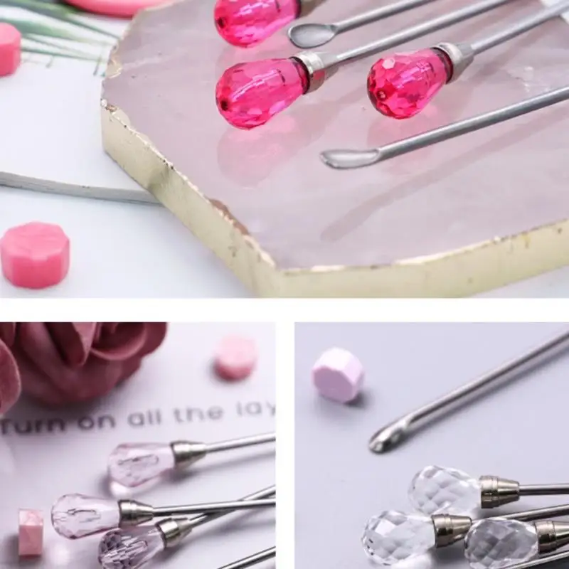 

Fire Lacquer Nail Art Stirring Rod Stainless Steel Acrylic Powder Liquid Gel Spoon Spatula Pin Lacquer Spoon Envelope Sealing