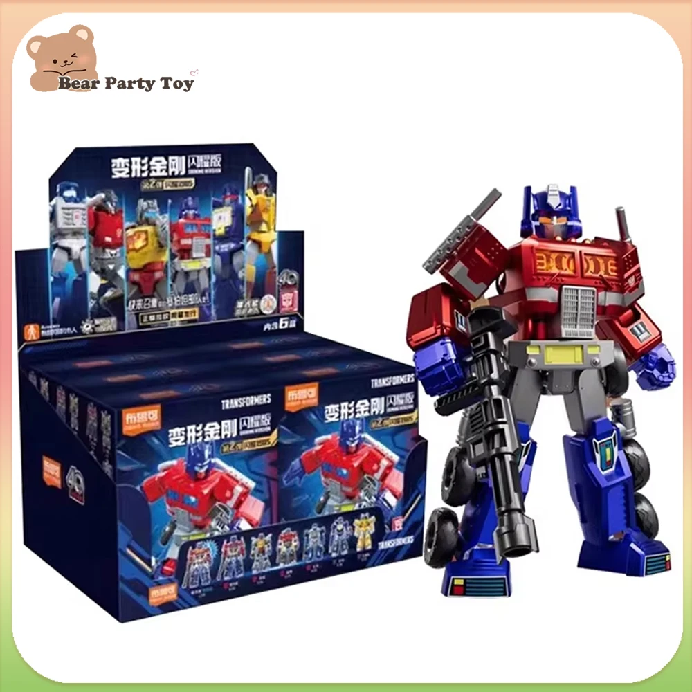 Фото Blokees Block Shine1985 Transformers Led Shining Version2 Optimus Prime Ironhide Robot Toys Decoration Model Kids Birthday Gift №1