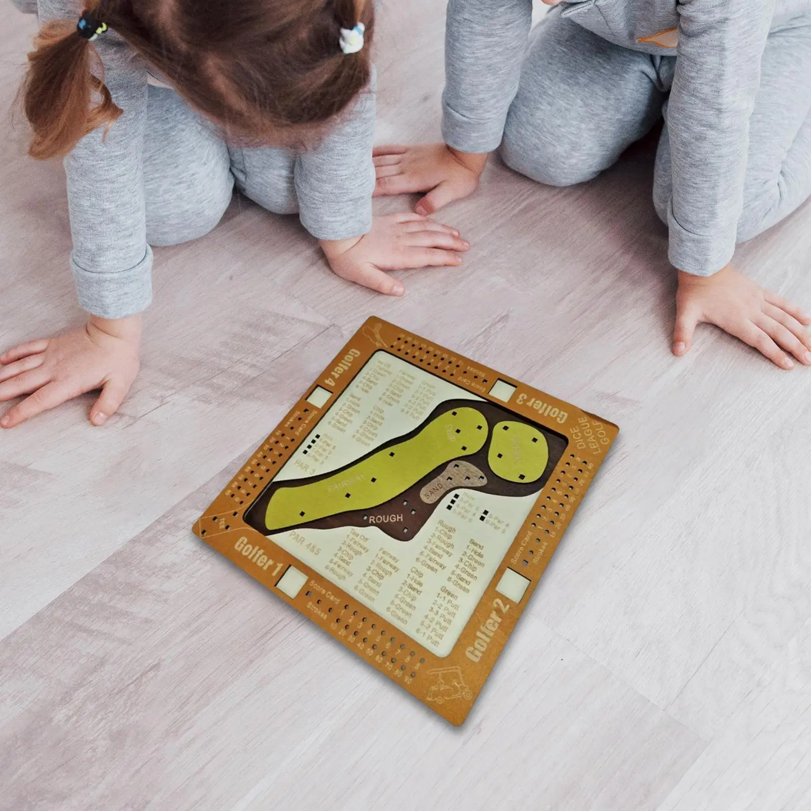 Фото Интерактивная настольная игра в гольф с деревянными кубиками для всей семьи, взрослых, детей, вечеринок и домашних мероприятий №2