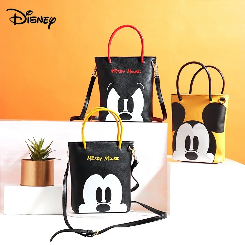 

Disney Mickey Handbag Kawaii Cute Cartoon Shoulder Crossbody Bag Mouse Tote Bags Versatile High Capacity Travel Shopping Pouch