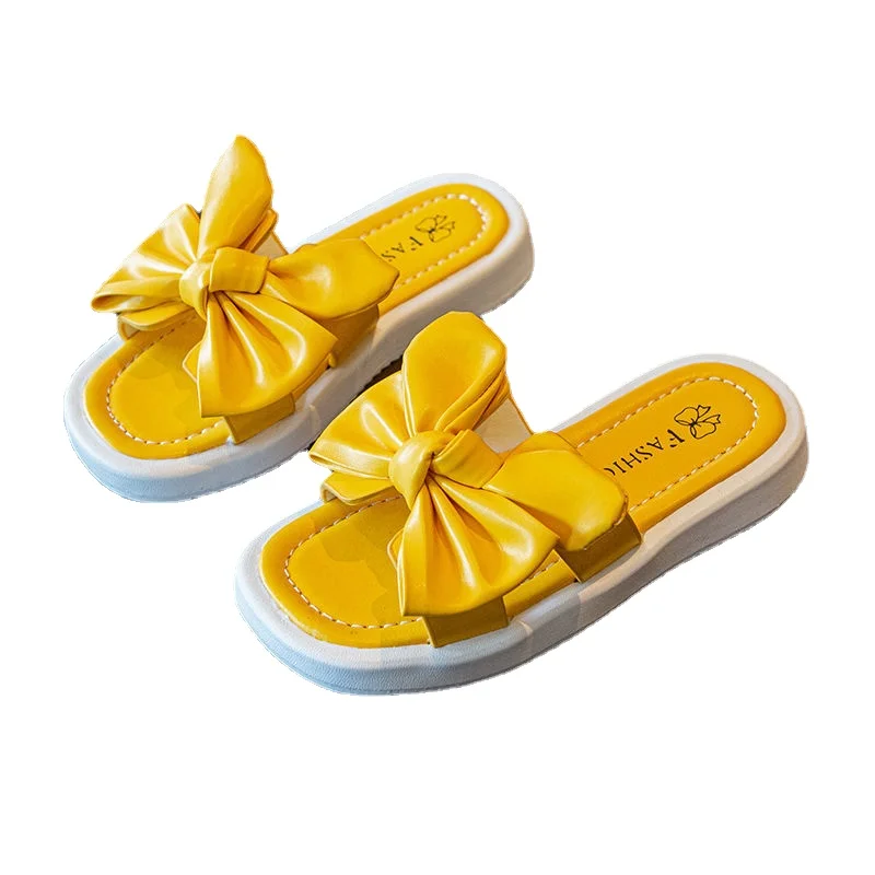 

Girls Bow Princess Slippers Summer New Girls Soft Bottom Beach Shoes Toddler Girls Shoes Summer Slipper Kids Slippers for Girls