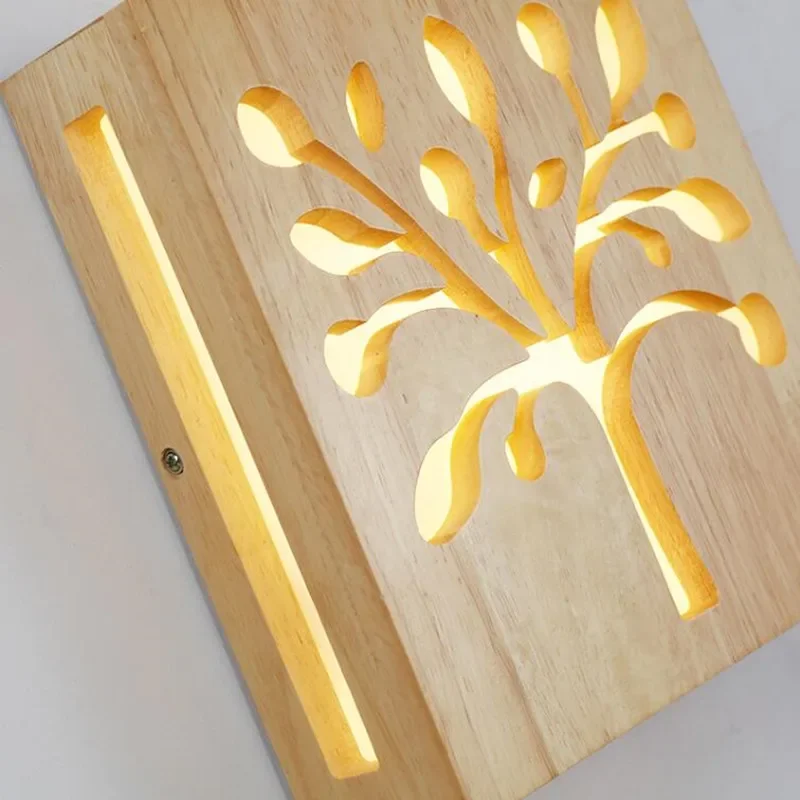 Современный настенный светильник деревянный для дома светодиодный кофе-бар