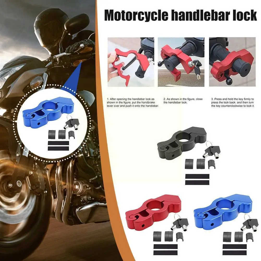

Motorcycle Handlebar Lock Handlebar Brake Handle Lock Imitating Steal Lock Pull Rod For Scooters ATV Dirt Street Bikes P2J2
