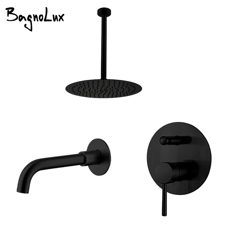 Матовый золотой потолочный кронштейн для душа всплывающий переключатель