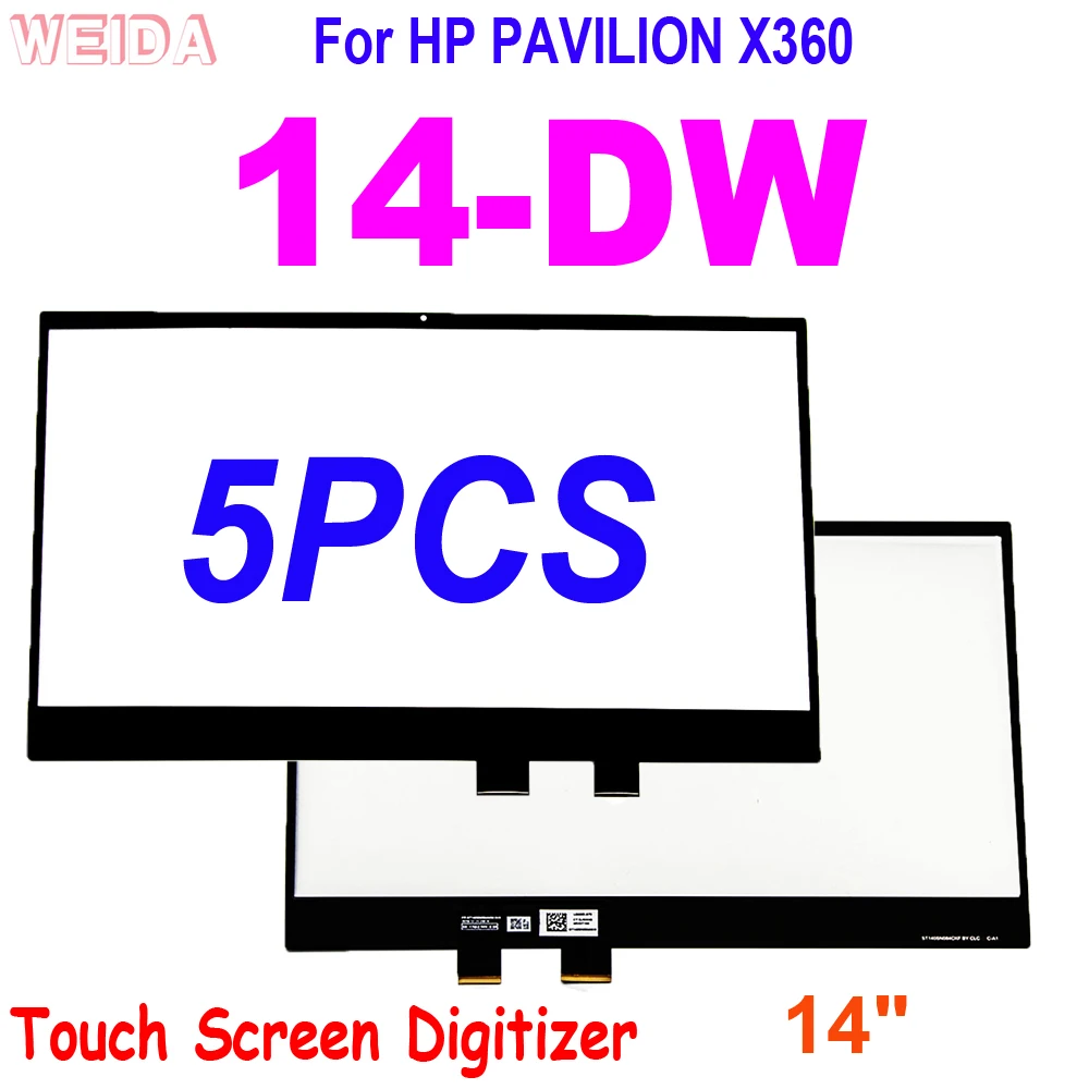 

5 шт. 14-дюймовый сенсорный дигитайзер для серии HP PAVILION X360 14m-DW 14-DW, сенсорная панель, дигитайзер, стекло, сменные инструменты для ноутбуков