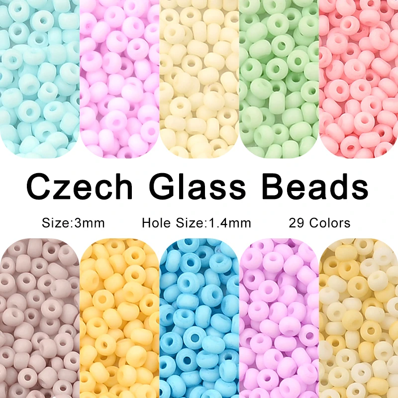 

500pcs/lots New product 3mm Macaron Frosted Glass Rice Beads Super High Quality Handmade DIY Loose beads Jewelry Beaded