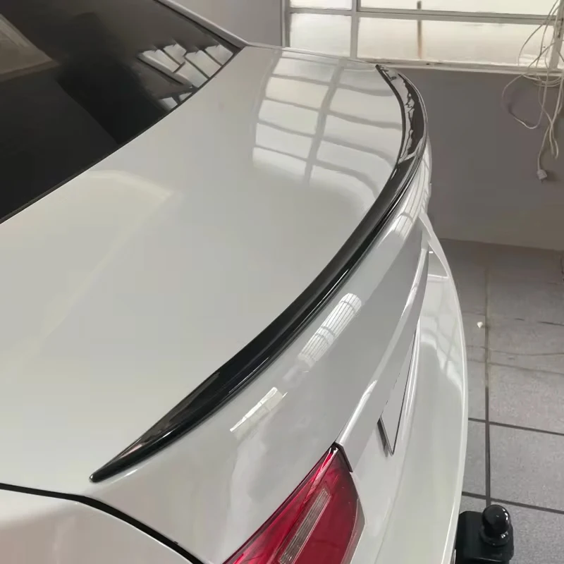 Фото Для Chevrolet Chevy Cruze LT RS 2010+ — Задний спойлер-антикрыло для багажника, глянцевый черный, из мягкого пластика №3