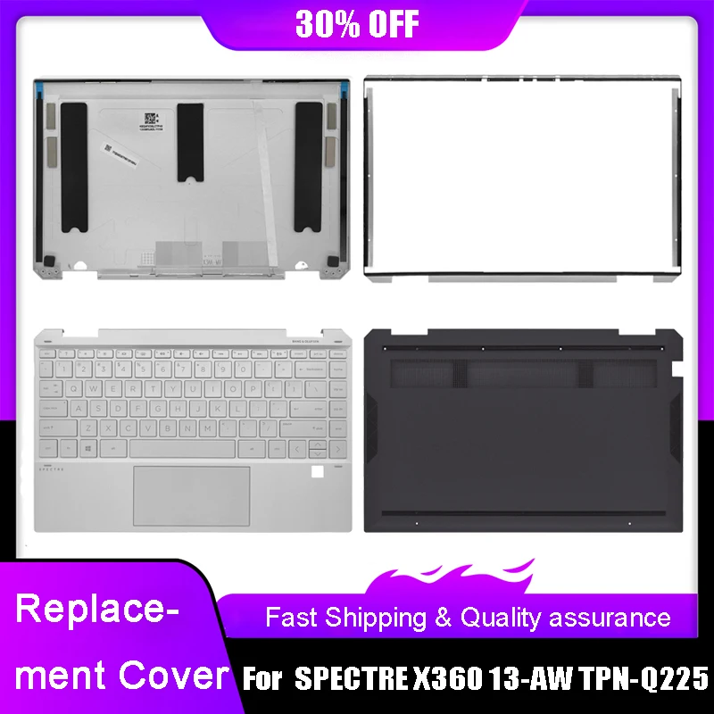 

NEW Laptop LCD Back Cover For HP SPECTRE X360 13-AW TPN-Q225 Series Front Bezel Palmrest With Keyboard Bottom Case A B C D Shell