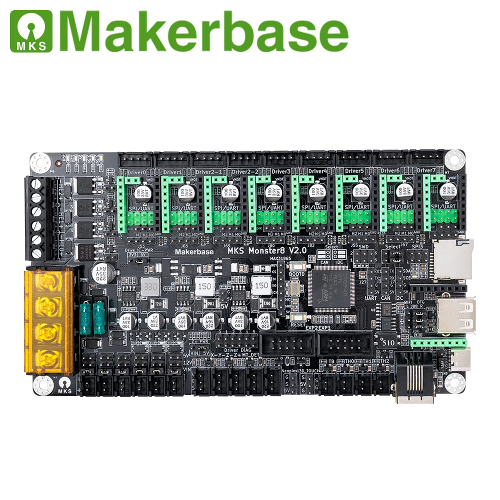 Makerbase MKS Monster8 V2 32-битная плата управления запчасти для 3D-принтера TMC2209 Voron VS Spider Octopus