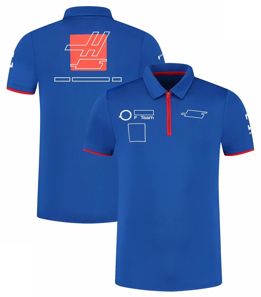 

Футболка-поло F1 с лацканами команды формулы 1, дышащие футболки для гоночного водителя, летняя футболка с коротким рукавом и логотипом автом...