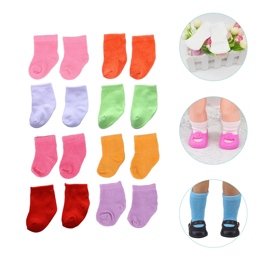 

8 Pairs of Decorative Socks Small Socks Toys Play House Ornaments