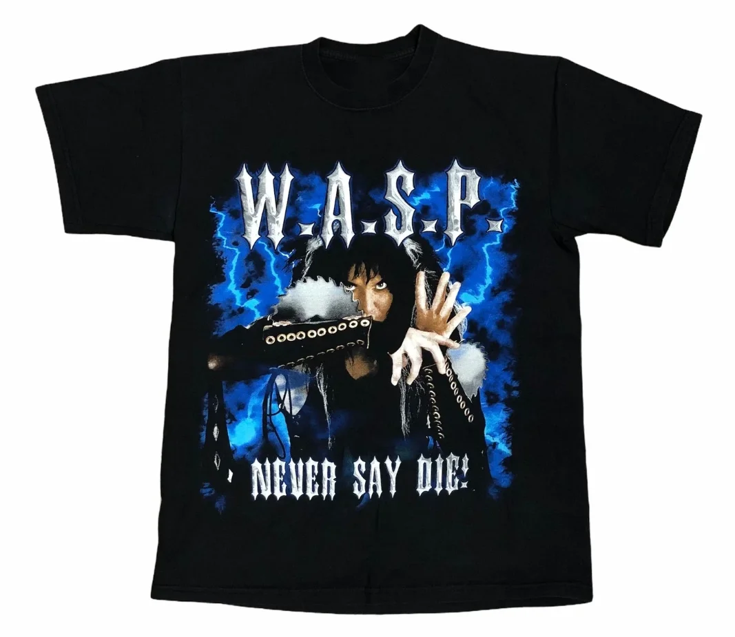 

2004 Vtg Music WASP Band T-Shirt Short Sleeve Black Fans Men S-3XL DD920