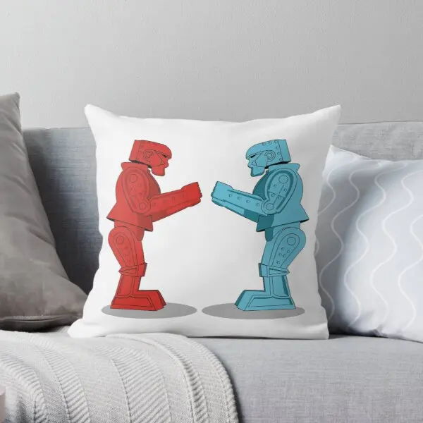 

Rock Em Sock Em Robots Printing Throw Pillow Cover Wedding Cushion Comfort Decor Hotel Throw Decorative Pillows not include