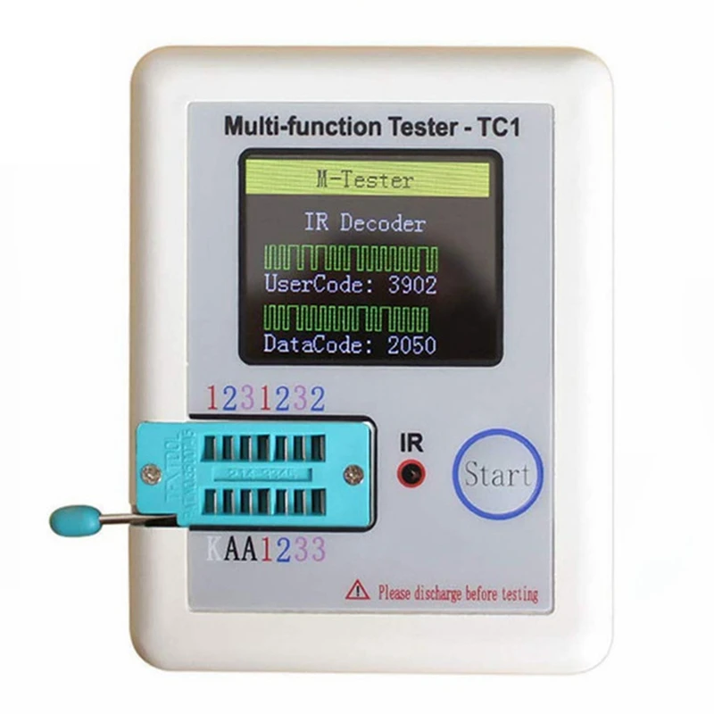 

Multi-Function Tester,LCR-TC1 Transistor Tester TFT Diode Triode Capacitance Meter NPN PNP MOSFET,Pocke Colorful Display