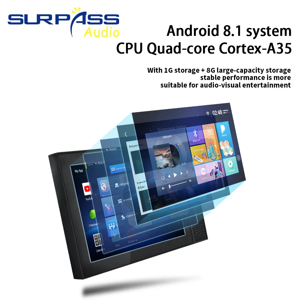 Настенный усилитель Surpass Tuya 7 дюймов Wi-Fi 4 активных потолочных колонки с синими