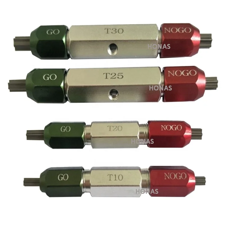 

Top quality screw measuring T7 T8 T10 T15 T20 T30 T40 handel go and no go thread gauges, ISO10664 torx ring plug gauge