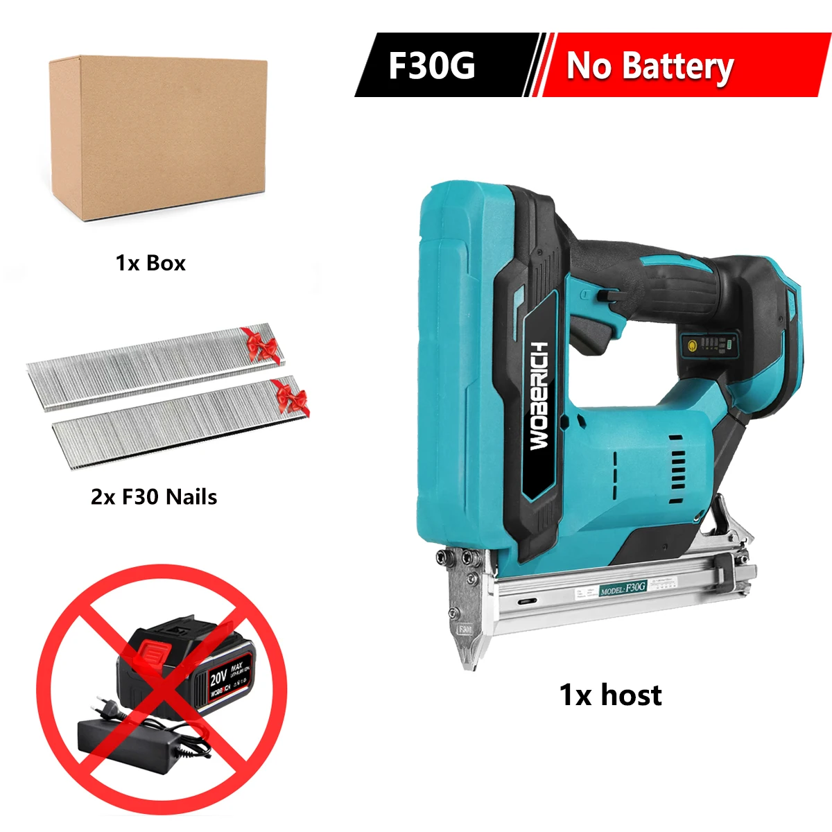 

Бесщеточный аккумуляторный гвоздезабивной пистолет WOBERICH