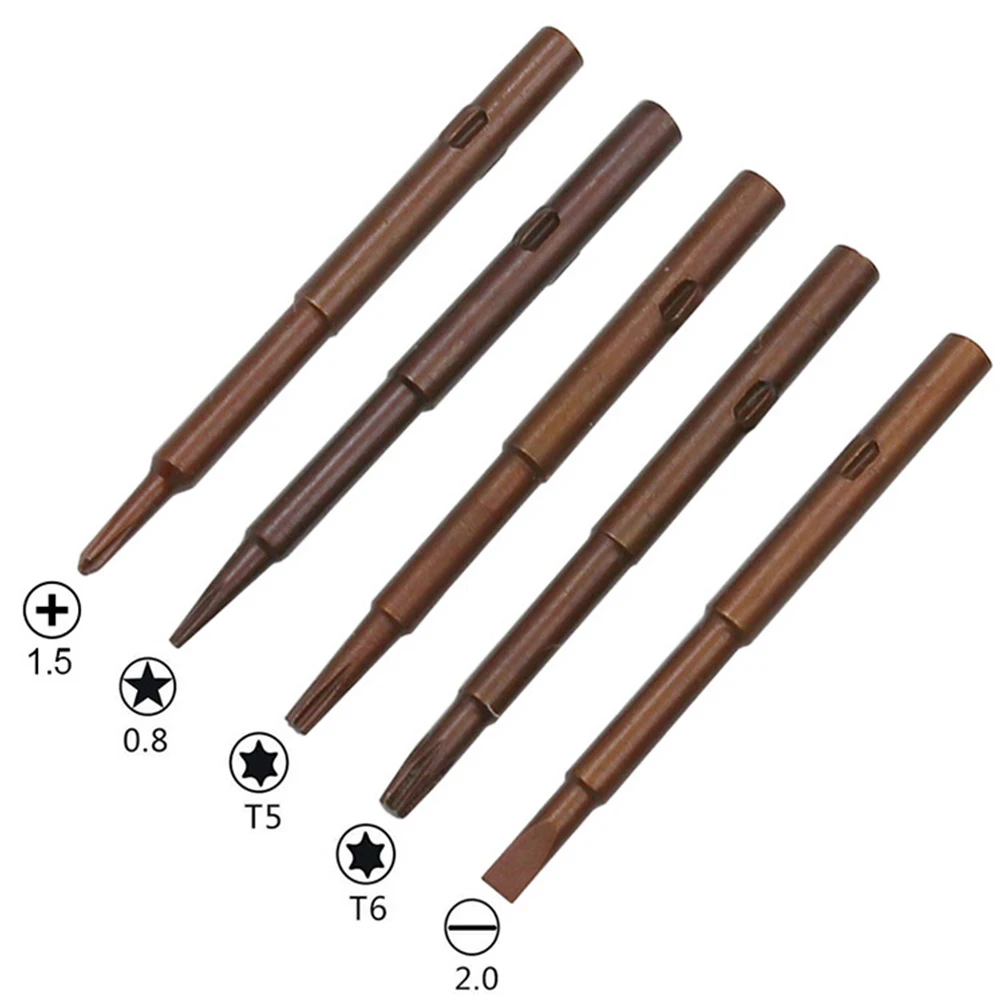 

5In1 Magnetic Screwdriver Torx Flat Cross Star Head 1.5/0.8/2.0/T5/T6 For Cell Mobile Watch Phone Repairing Kit Manual Tools