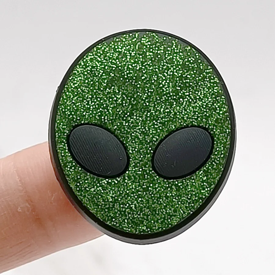 Bling Glitter PVC Shoe Buckle Accessories DIY Ballet Girl Ring Goblet Alien Shoes Decoration Jibz For Crocs Charms Woman Gift