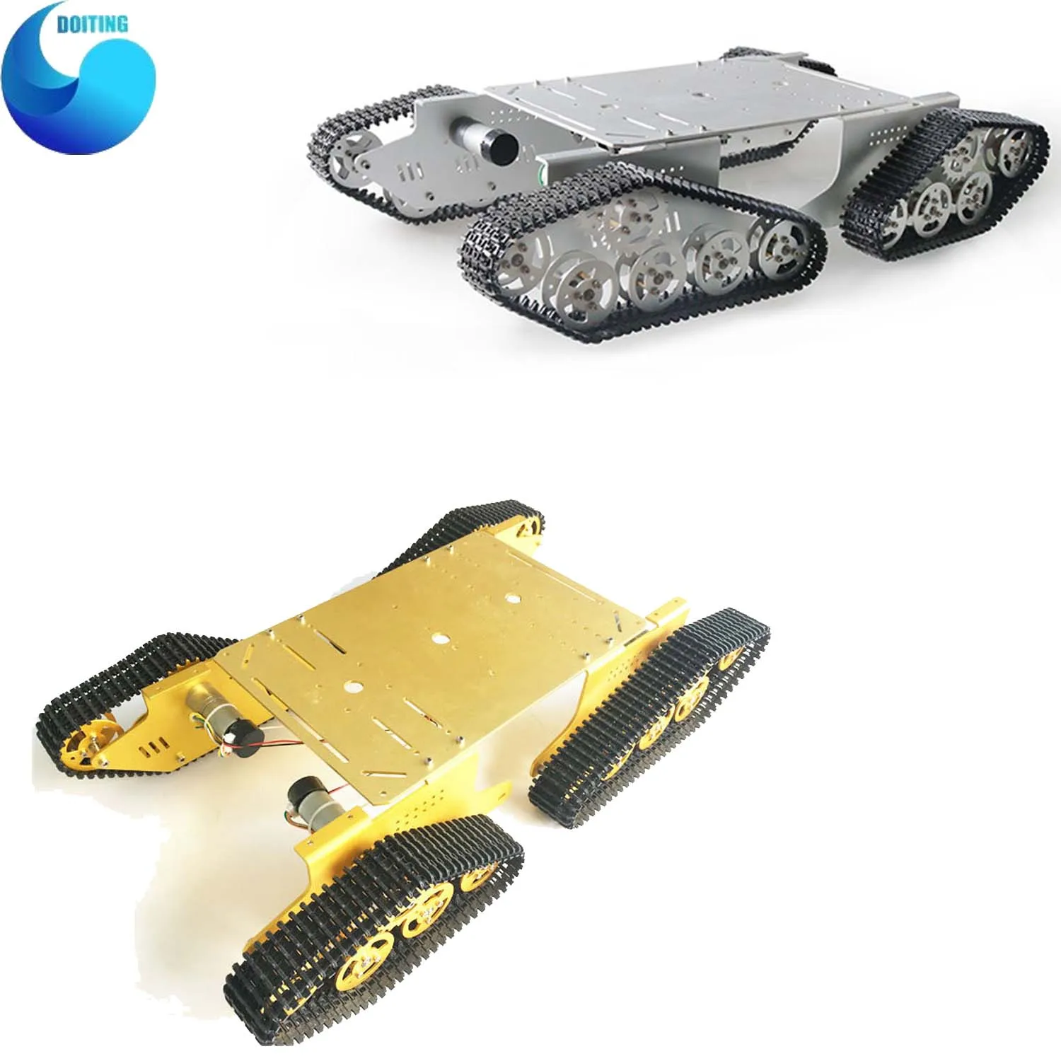 

4wd RC Metal Tank Chassis Robot Crawler Tracked Caterpillar Track Chain Car Vehicle Mobile Platform Tractor Toy for Arduino T900