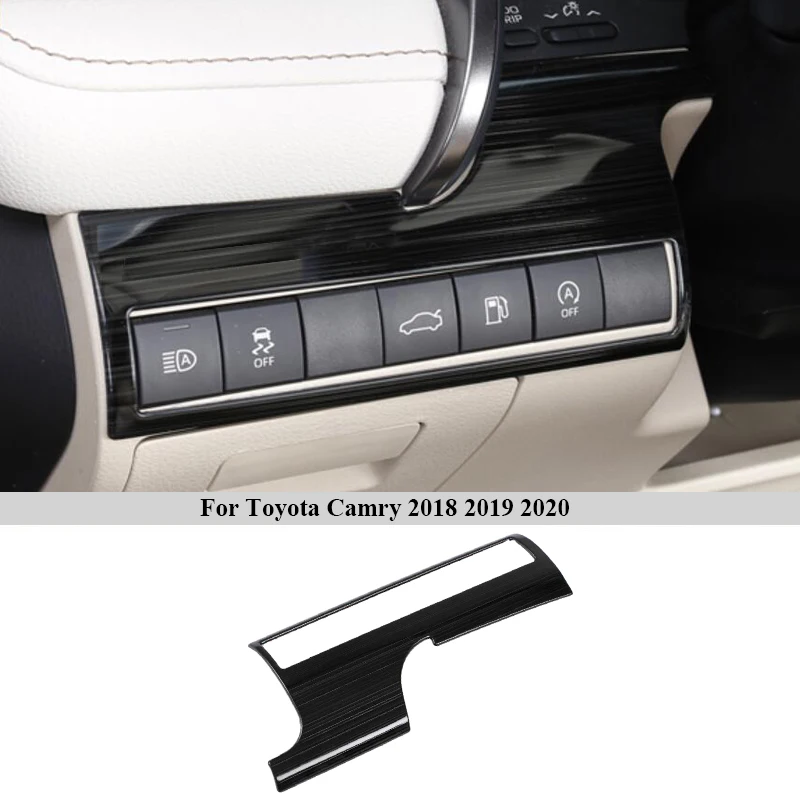 

Для Toyota Camry 70 XV70 2018 2019 2020 рисунок титан черный аксессуары интерьер из нержавеющей стали декоративная накладка