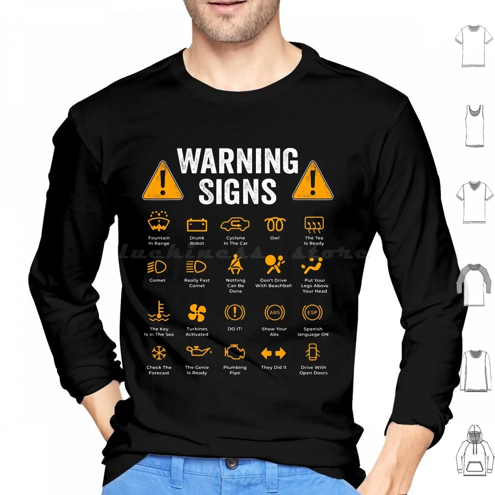 

Funny Driving Warning Signs 101 Auto Mechanic Gift Driver Hoodie cotton Long Sleeve Funny Driving Warning Signs Auto