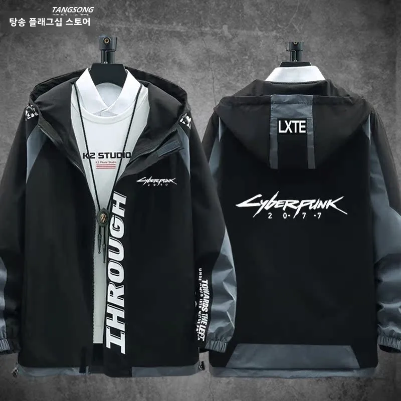  2077 Surrounding the Game Jacket Hooded Men's and Women's Casual Top Trendy All-Matching