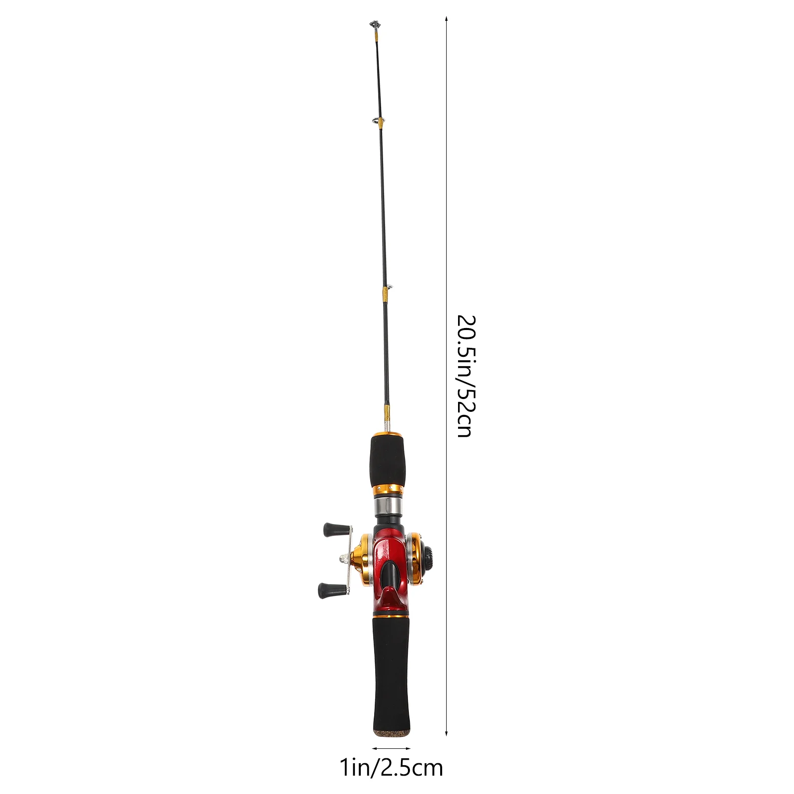 

Ice Fishing Rod Lightweight Pole Sturdy Kids Raft Winter Gear Creative FRP Convenient Travel Combos Mini