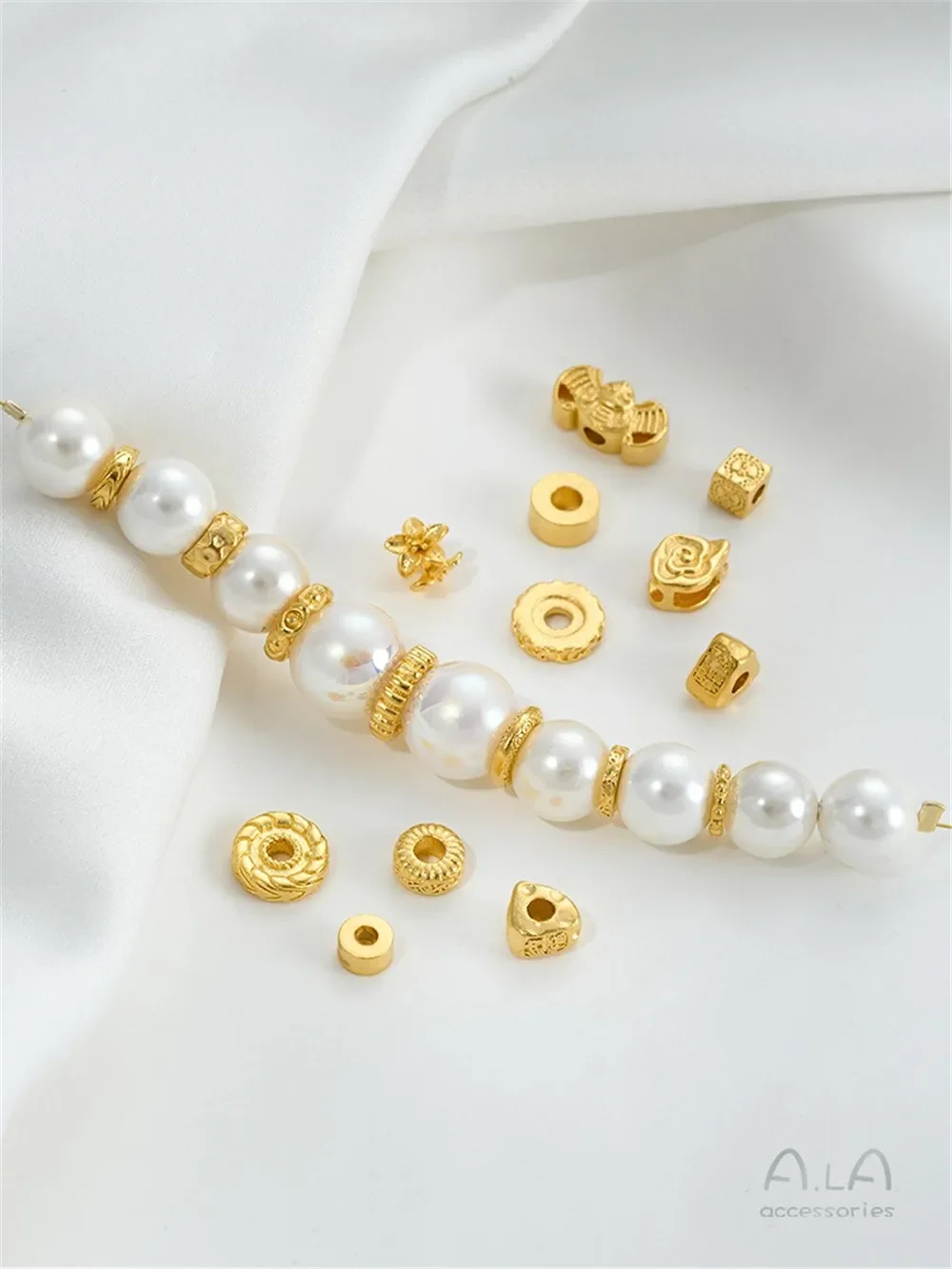 Песочное золото бусина-прокладка медная прокладка для монет цилиндрические