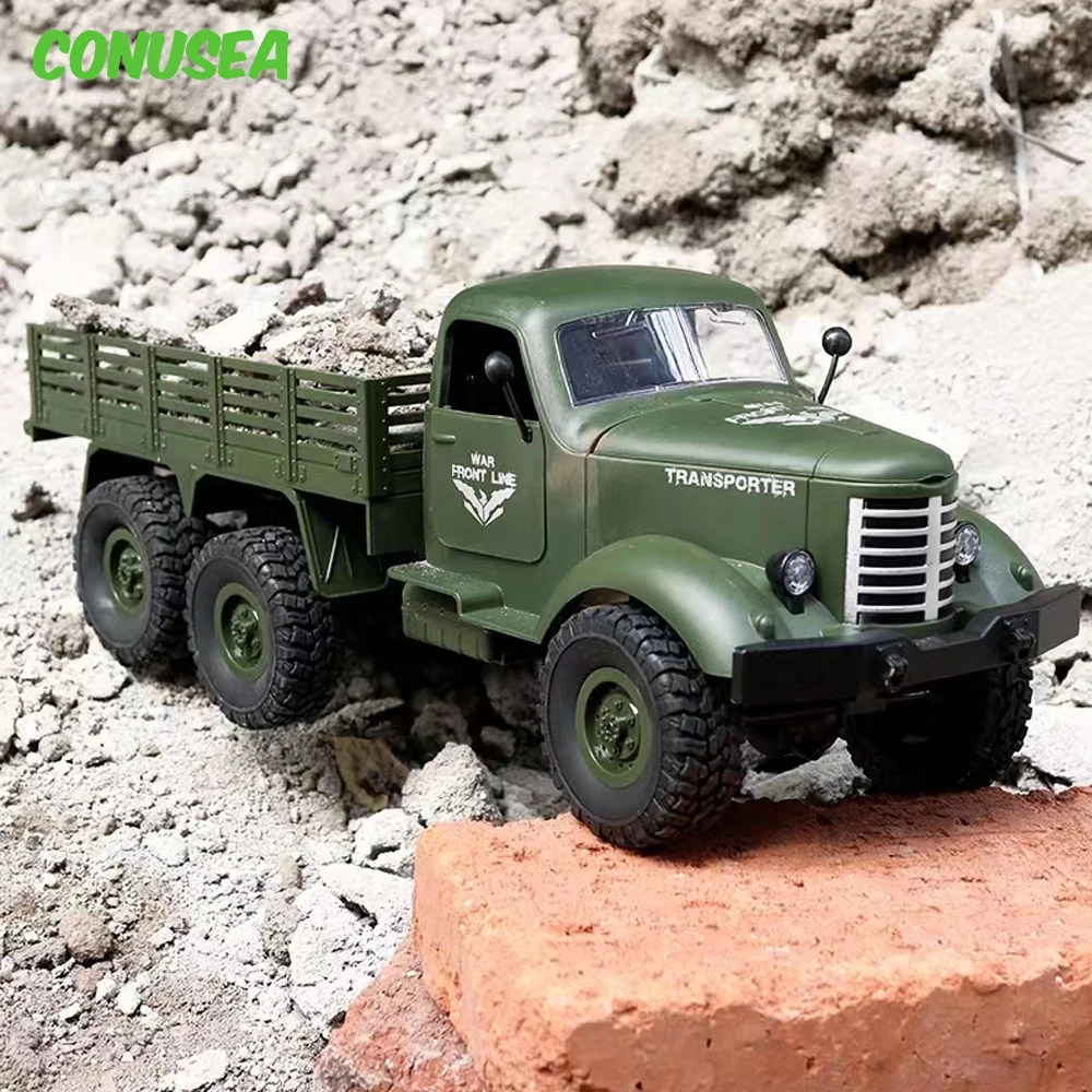 Enlarge JJRC Q60 RC Truck 1/16 RC Car Radio Controlled Off-road Crawler 2.4G 6WD Military Truck Army Car Children Gift Toy for Kids RTR