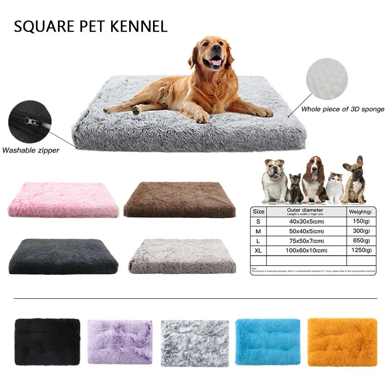 

Washable Four Seasons Dog Cat Sofa Bed Portable Pet Kennel Fleece Plush Dog Cat Bed Cat Collar Full Size Pet Sleep Protector