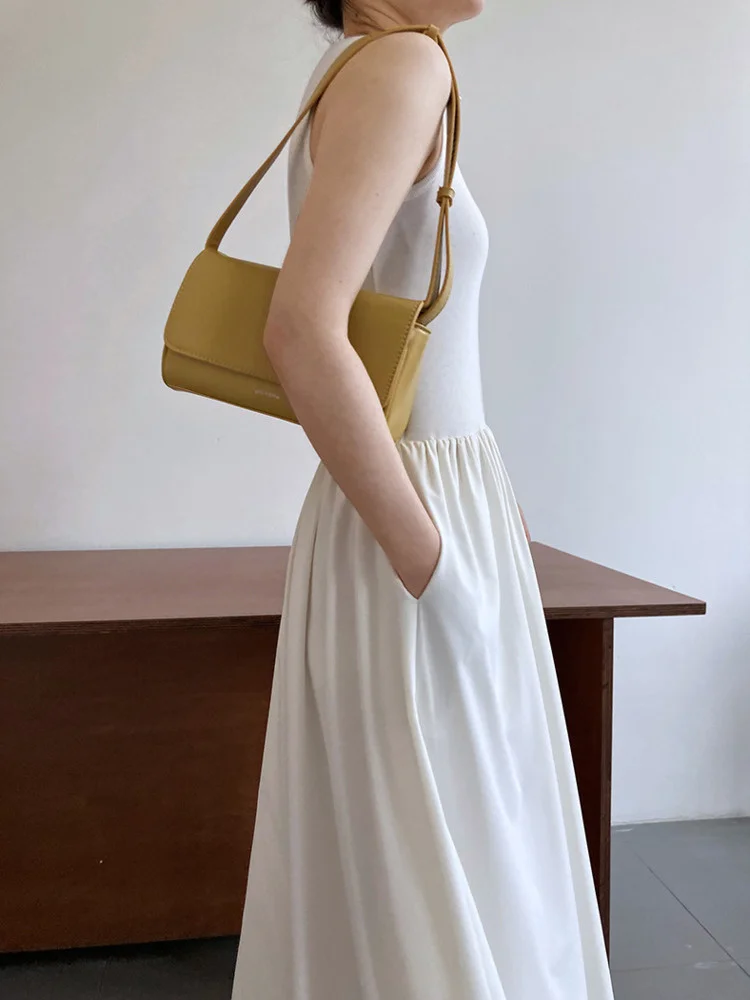 

For Dress High Women Fashion End Sleeveless Solid Patchwork A-line Casual Dresses Female Clothing 2023 Summer