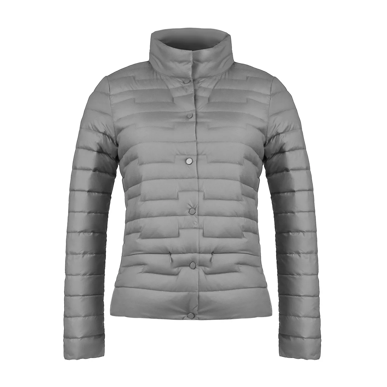 Long Sleeve Turtle Neck Down Coats Autumn Winter Light Thin Down Jacket Women Stand-up Collar Short Korean Style Puffer Jackets
