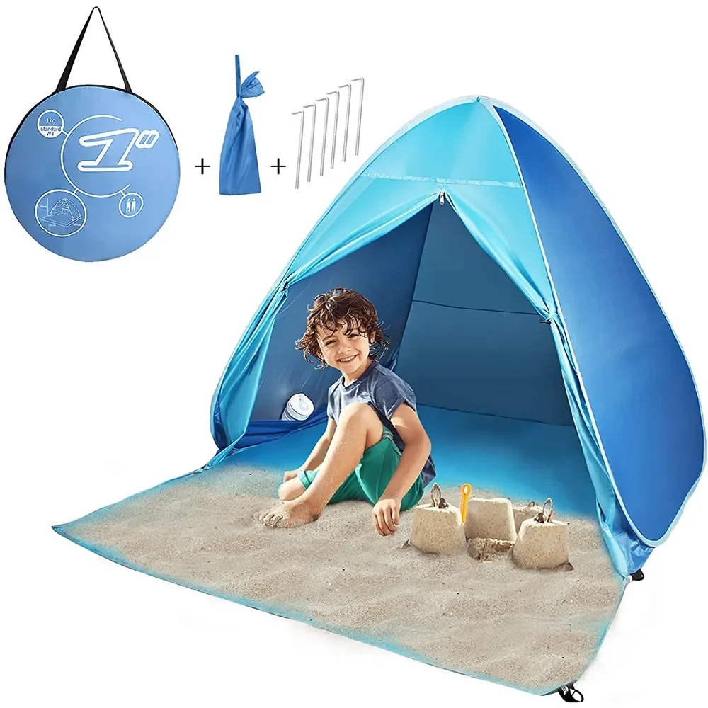 Up Beach Tent for 2-3 Person Shade Sun Shelter UPF 50+ for Outdoor Activities Lightweight for Children Playing Camping Tent